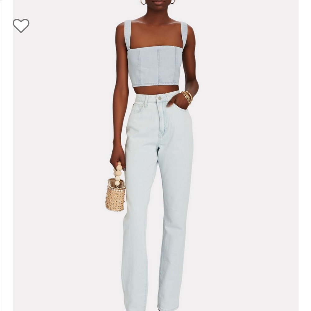 NWT We Wore What Denim Bustier Top